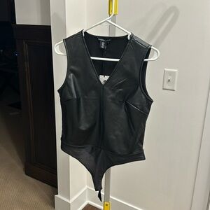 NWT leather bodysuit